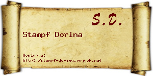 Stampf Dorina névjegykártya
