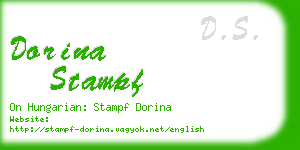 dorina stampf business card